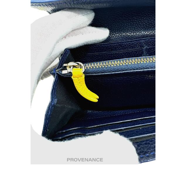 🔴 Faure Le Page Rabat Grand Long Wallet - Blue Ecailles - Picture 9 of 13